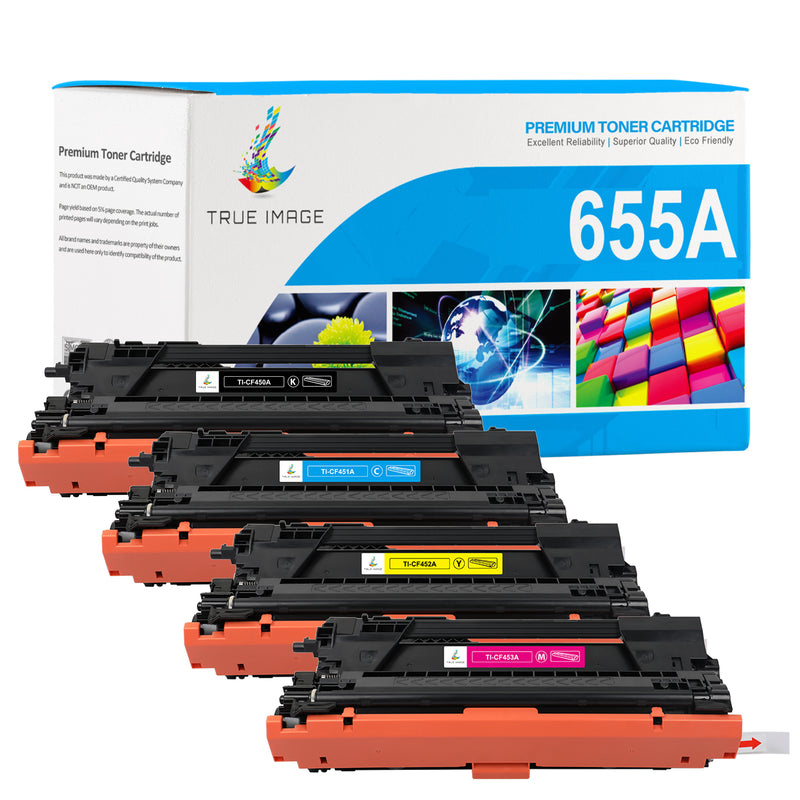 HP 655A toner cartridges 4-pack