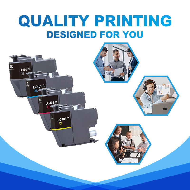 true image compatible Brother LC401XL ink cartridges