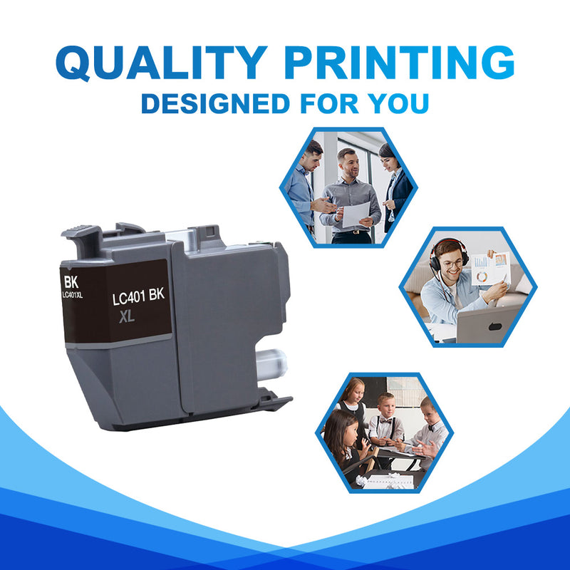 true image compatible Brother LC401XL ink cartridges