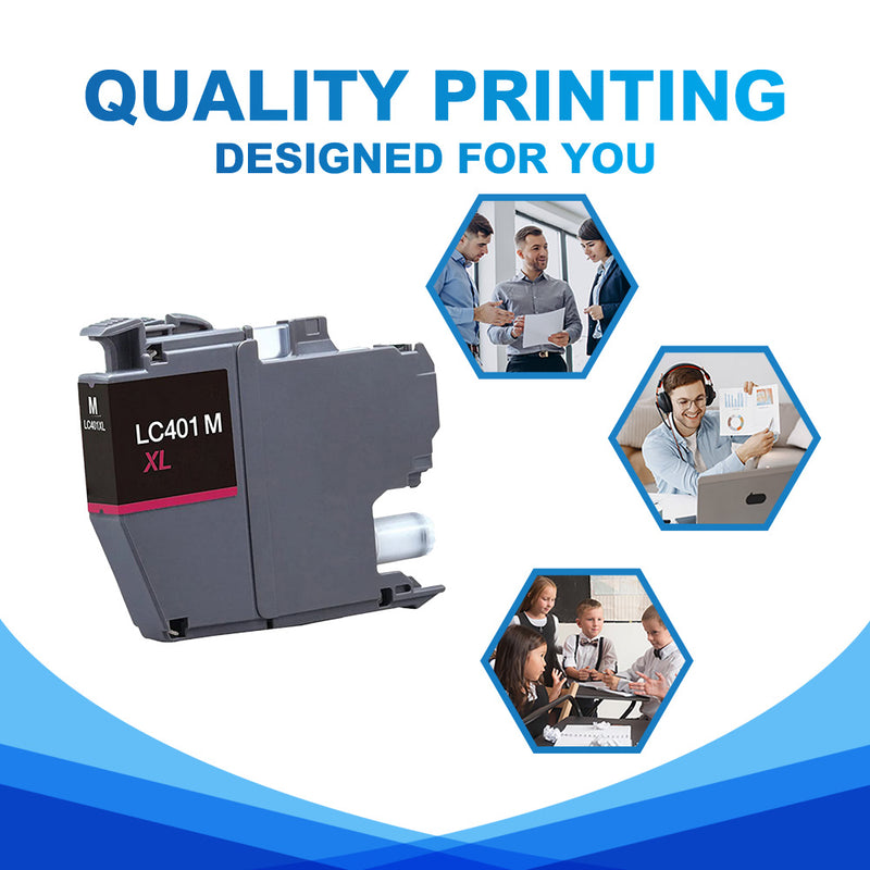 true image compatible Brother LC401XL ink cartridges