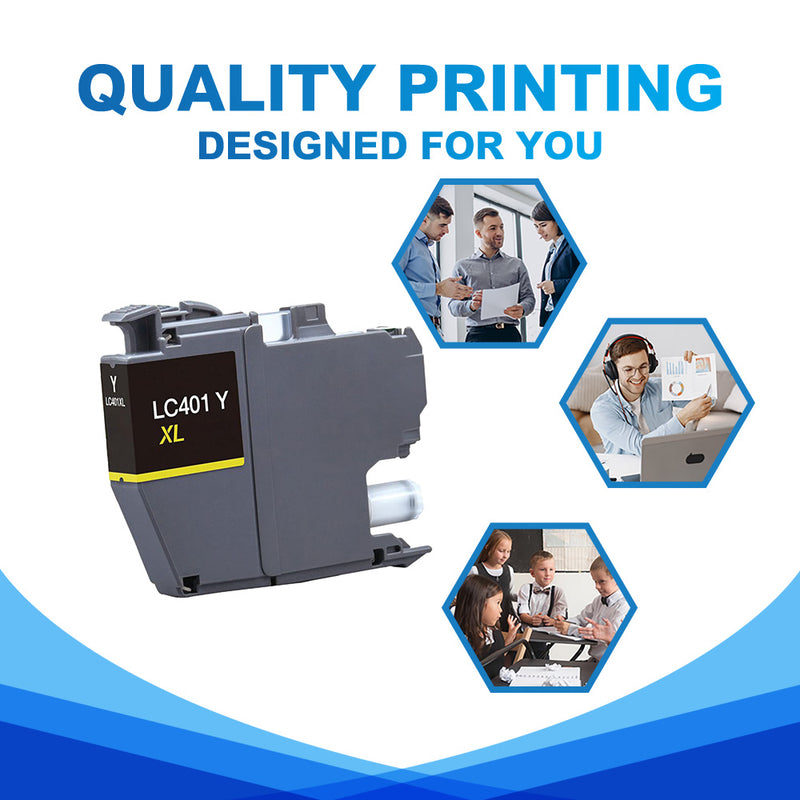 true image compatible Brother LC401XL ink cartridges