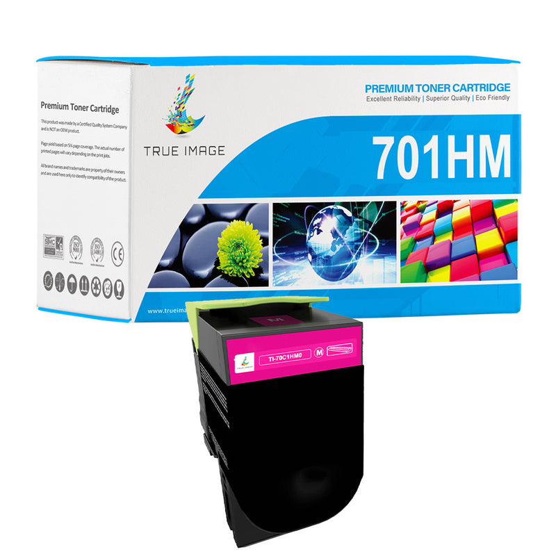 Lexmark 701HM Magenta Toner Cartridge (70C1HM0) - High Yield