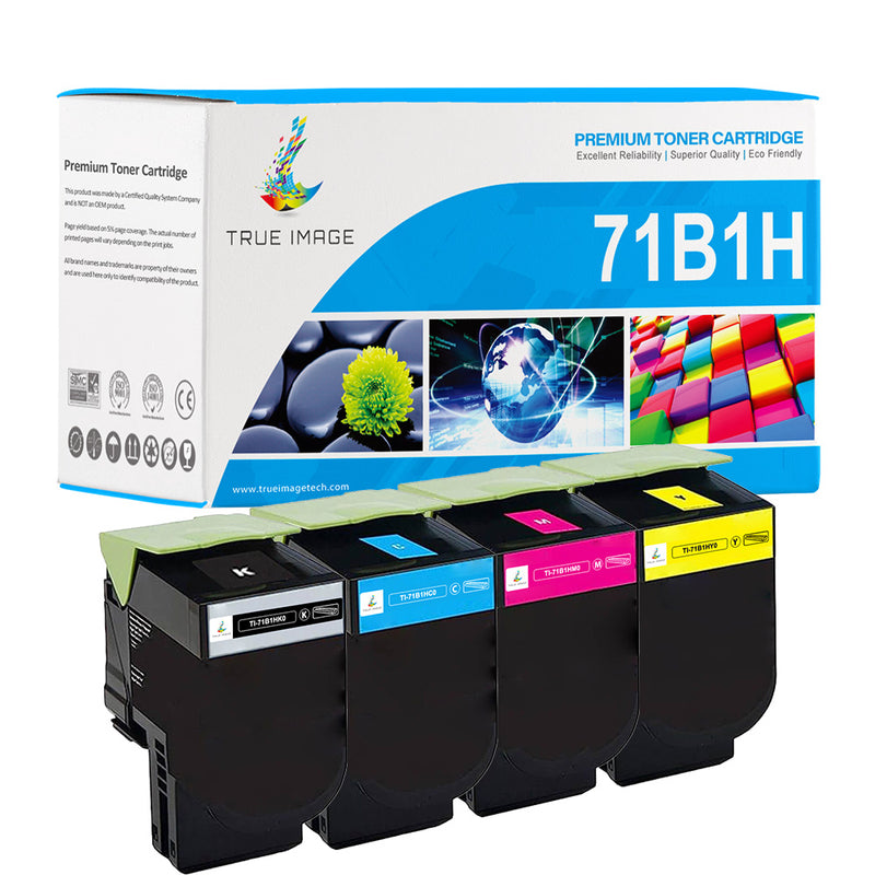 Lexmark 71B1H Toner Set for CS417 CX417 CS517 CX517- High Yield