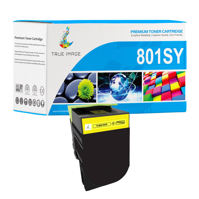 Lexmark 801SY Yellow Toner Cartridge (80C1SY0) - Standard Yield