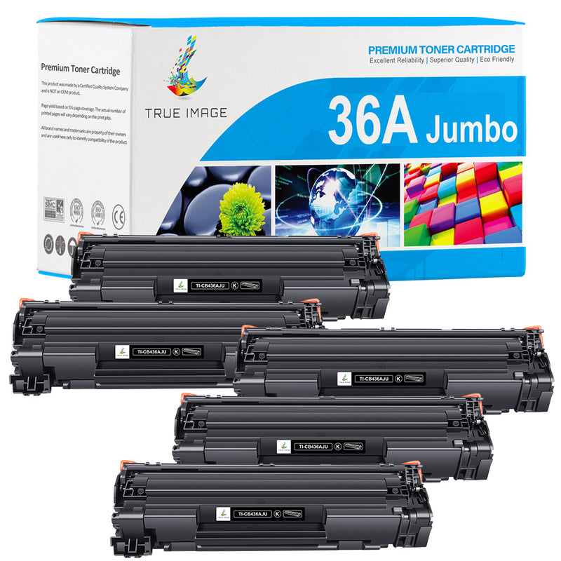 HP 36A jumbo black toner 5 pack