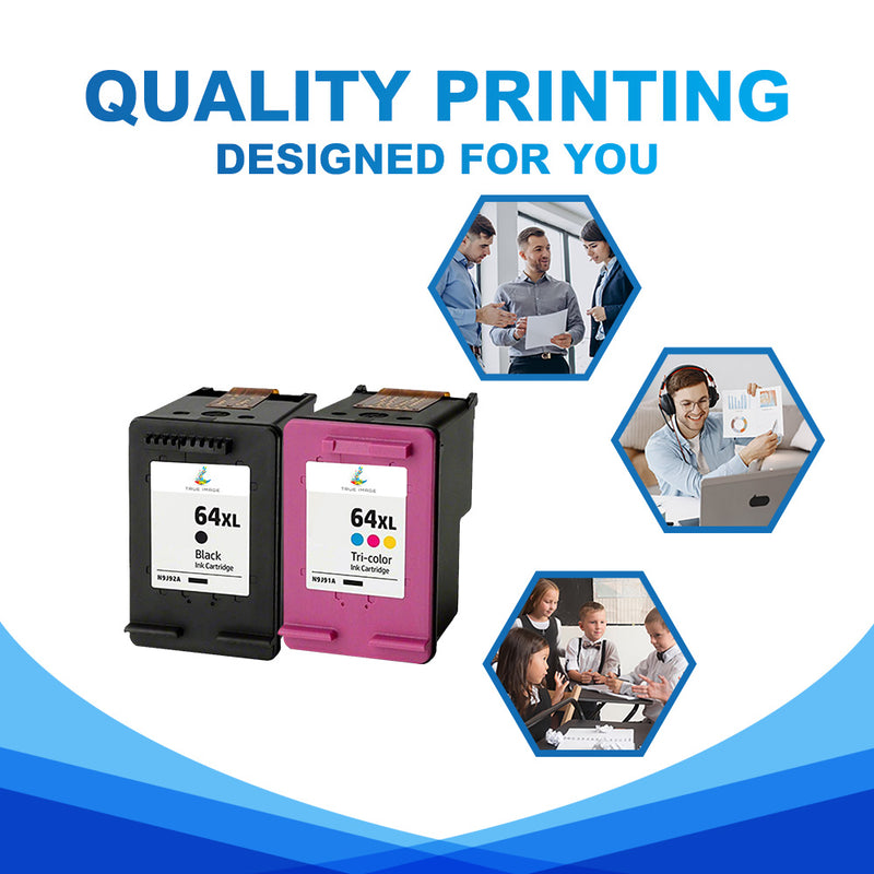 true image compatible HP 64xl ink cartridges