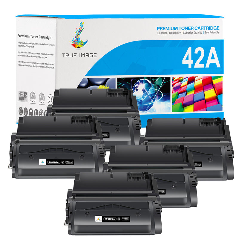 Compatible HP 42A Toner Cartridge - Standard Yield - 5 Packs