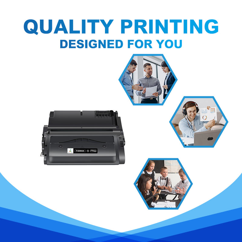 hp 42a black toner cartridge q5942a quality printing