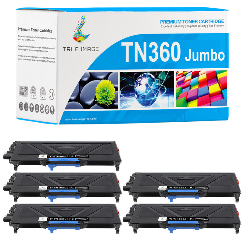 Brother TN360 jumbo black toner 5pk