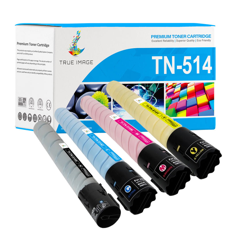 Konica-Minolta TN-514 Toner Cartridge Set of 4