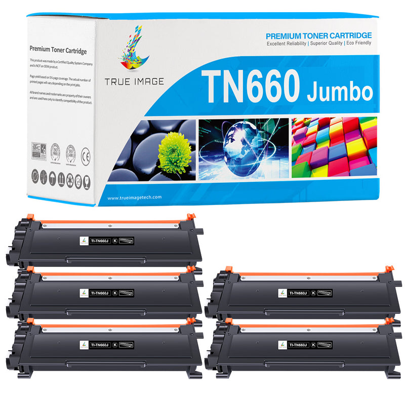 Brother TN450 jumbo black toner 5 pack