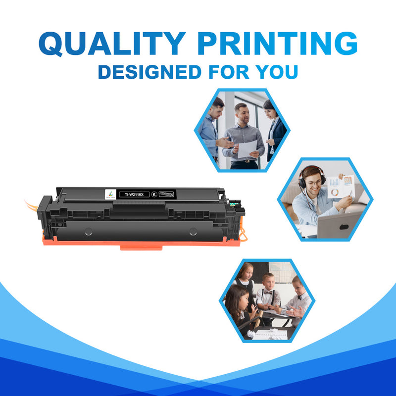 W2110X - Chip-Ready Compatible HP 206X Black Toner Cartridge | Monitors Toner Levels