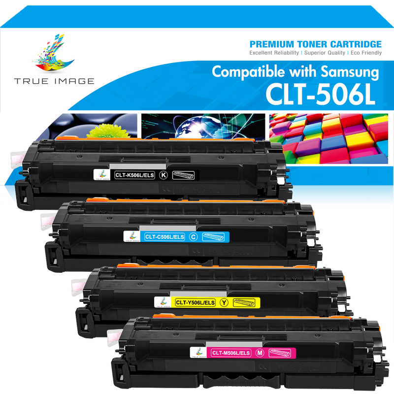 Samsung Compatible CLT-K506L/CLT-C506L/CLT-Y506L/CLT-M506L High Yield Toner Cartridge 4-Pack Combo